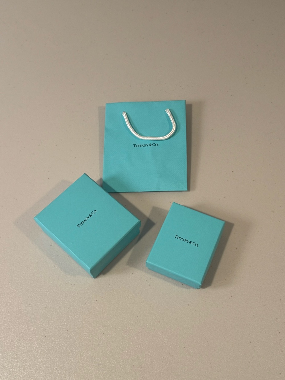 Lot of Tiffany & Co. Robin's-egg Blue Jewelry Boxes and Bag